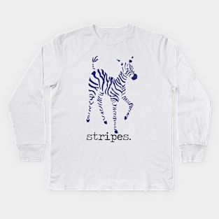 Stripey Zebra Kids Long Sleeve T-Shirt